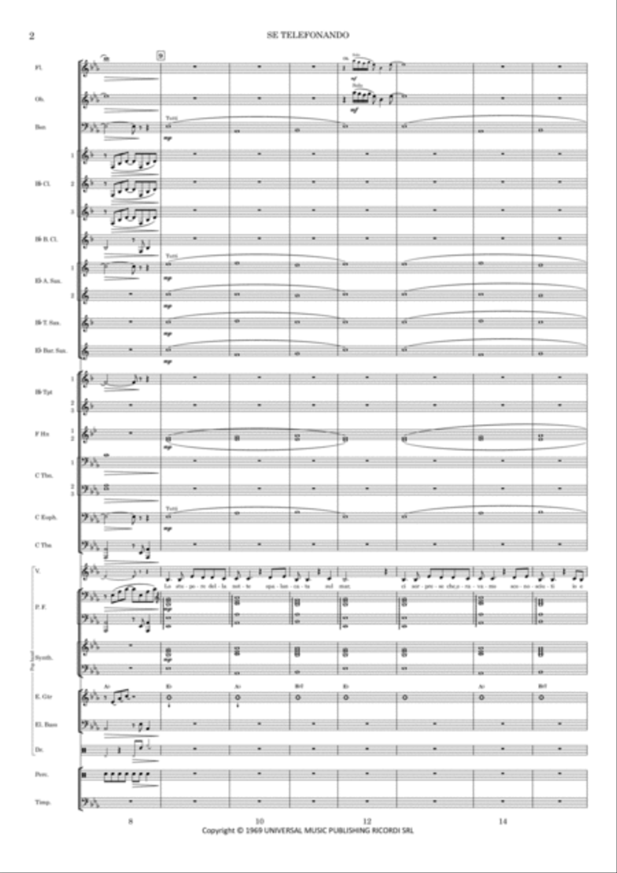 Se Telefonando Concert Band scores gallery preview page 5