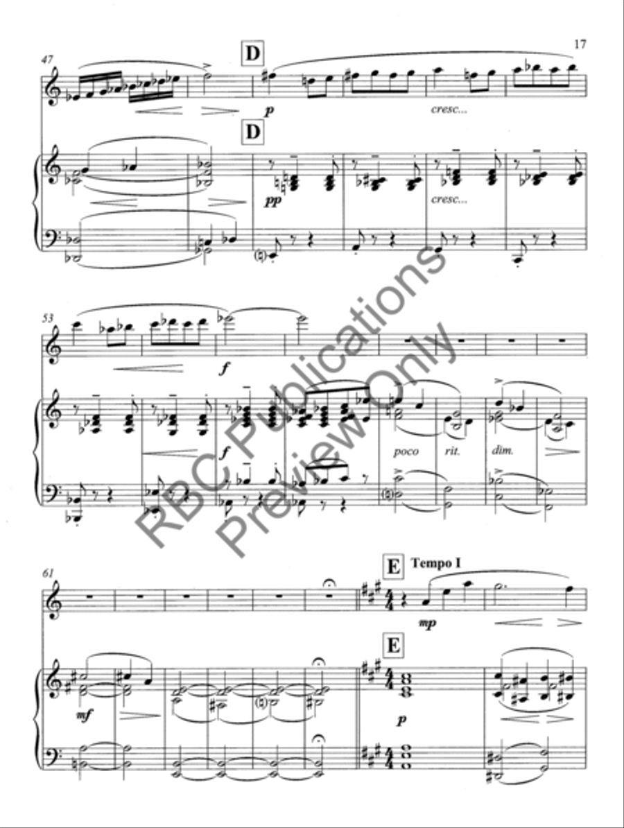 Clarinet Concerto Choir scores gallery preview page 20