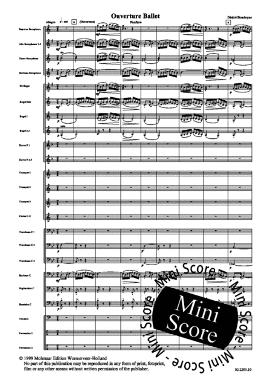 Ouverture de Ballet Fanfare Band scores gallery preview page 5