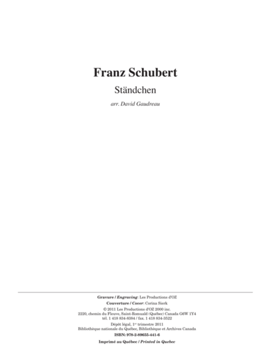 Ständchen, Sérénade D. 957 Guitar Ensemble scores gallery preview page 1