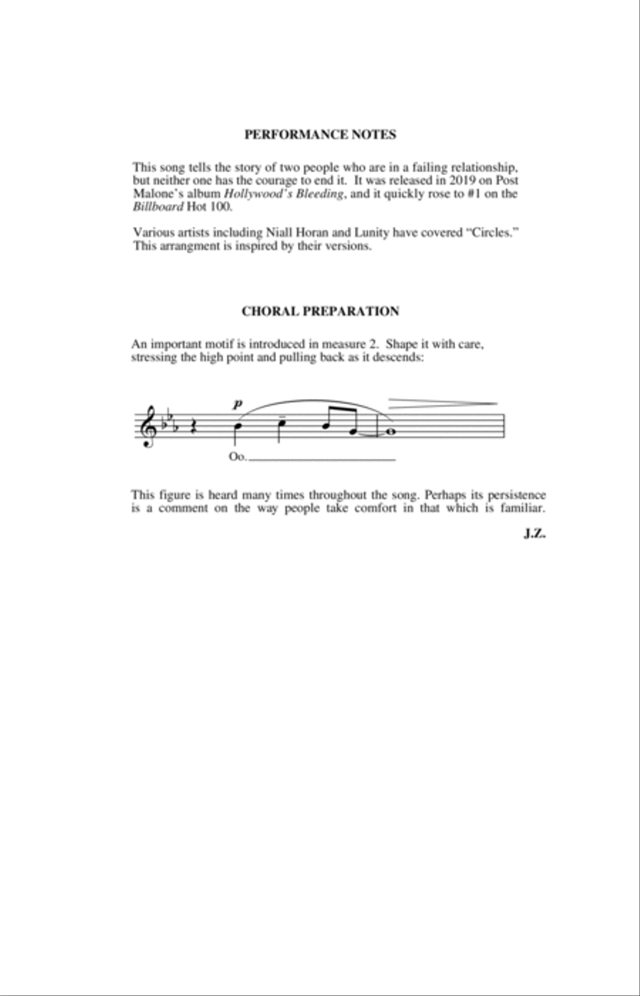 Circles (arr. Jack Zaino) 4-Part scores gallery preview page 14