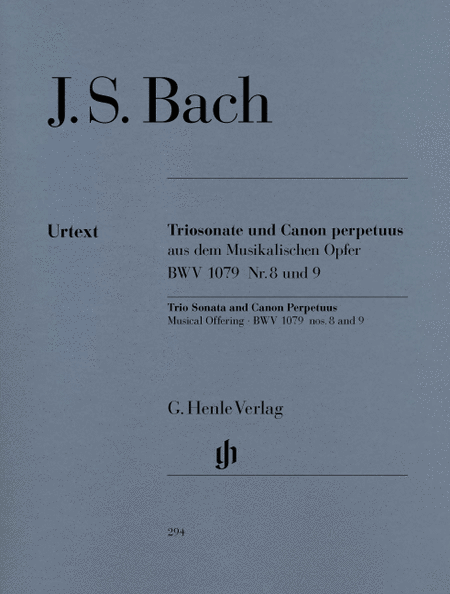 Johann Sebastian Bach: Trio sonata and canon perpetuus from the musical offering fur Flute, Violin and Basso Continuo, BWV 1079 N! 8 and 9