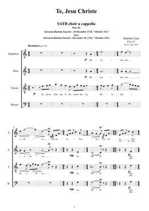 Te, Jesu Christe - Choir SATB a cappella