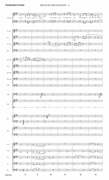 This Is My Beloved Son - Orchestral Score and Parts