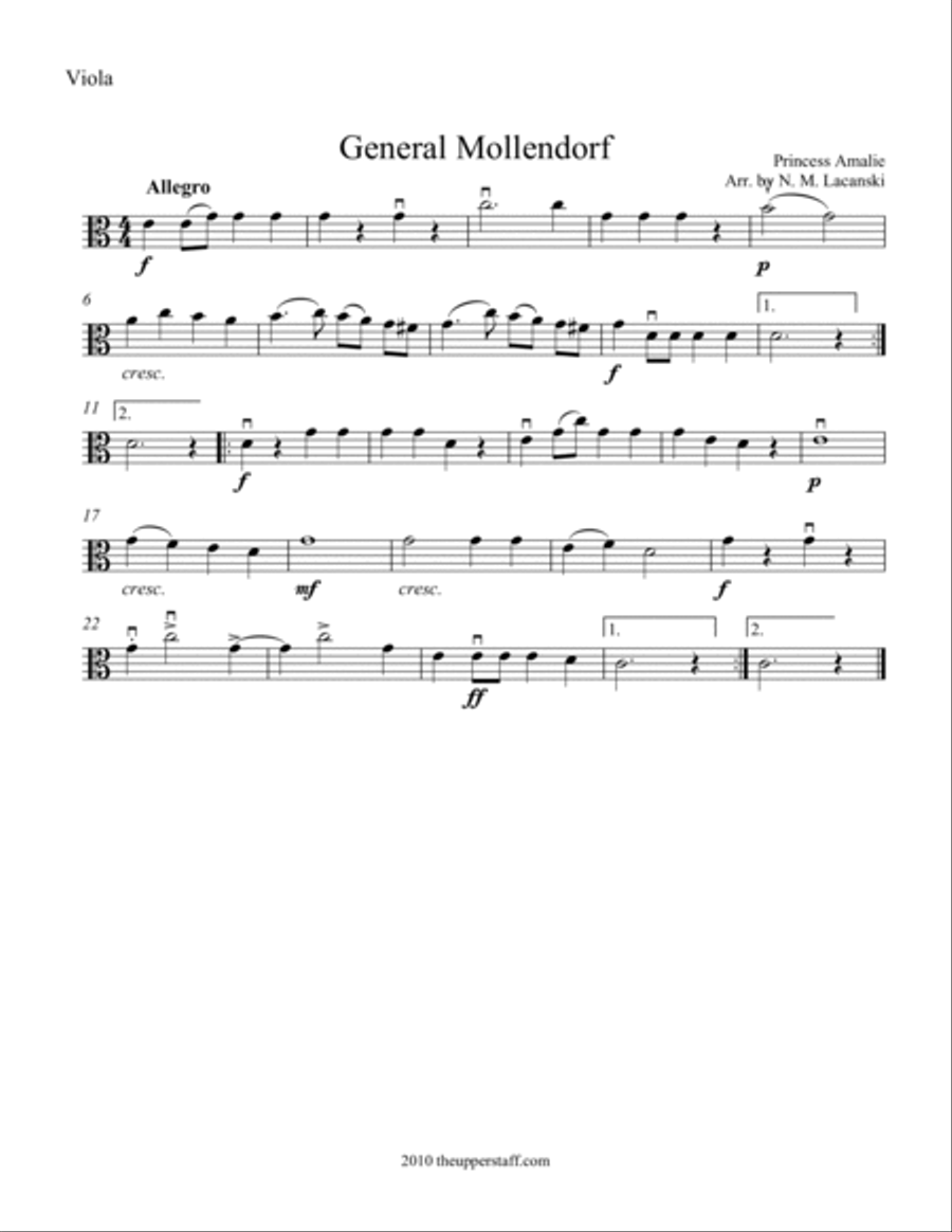 General Mollendorf String Quartet scores gallery preview page 2