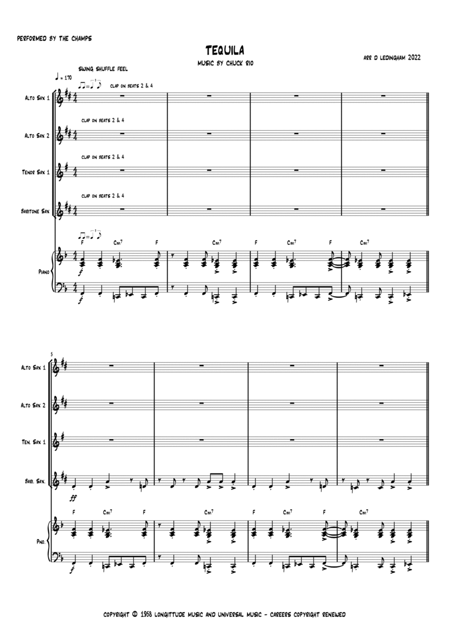 Tequila Small Ensemble scores gallery preview page 1