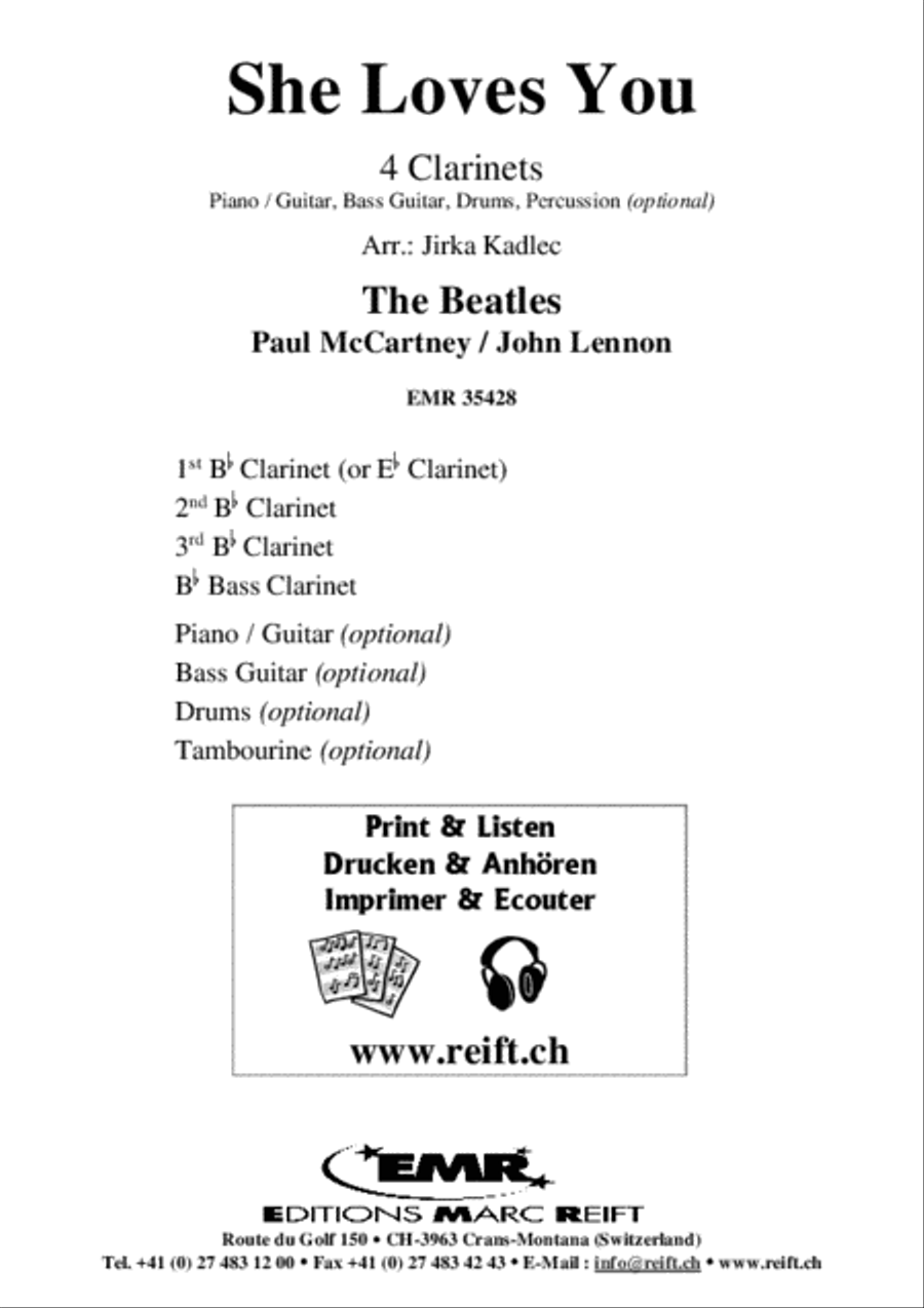 She Loves You Clarinet scores gallery preview page 2