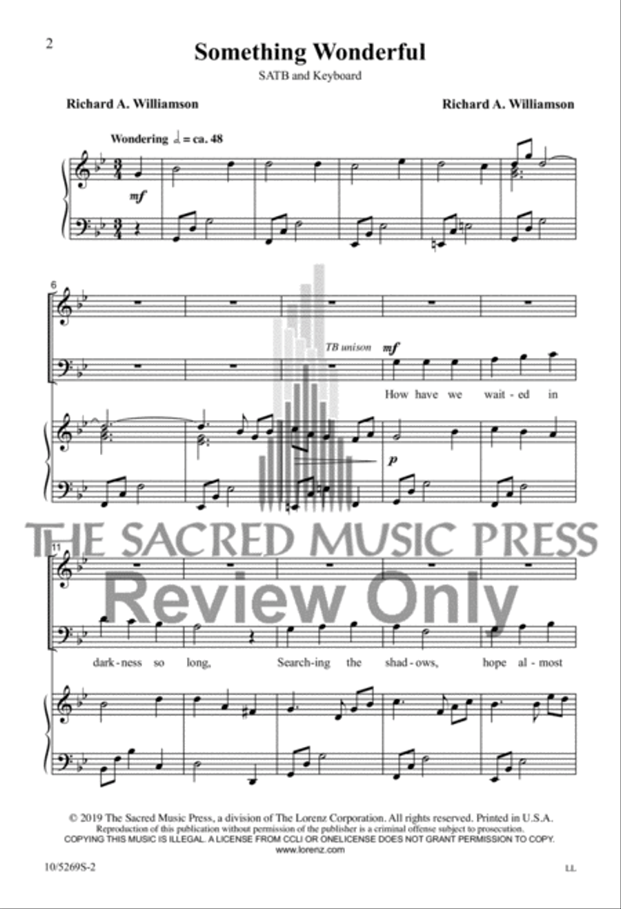 Something Wonderful Something Wonderful 4-Part scores gallery preview page 2