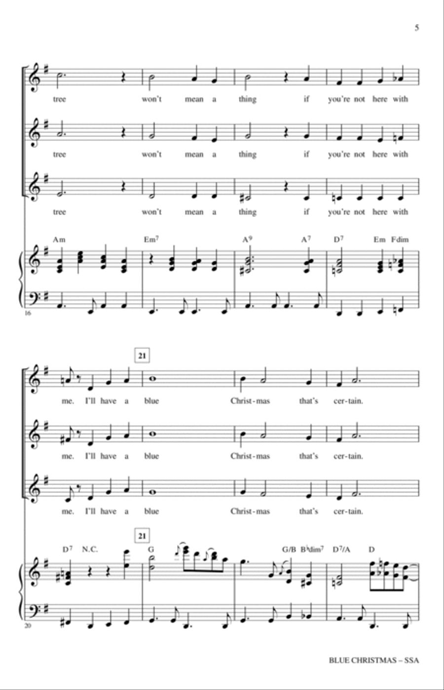 Blue Christmas SSA scores gallery preview page 3