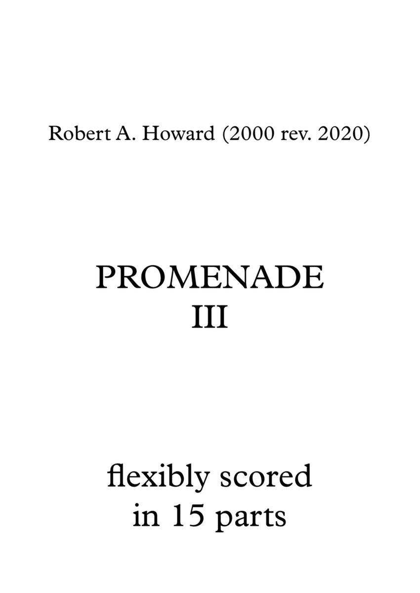Promenade III - Score Only image number null