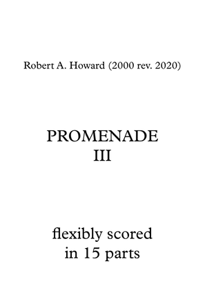 Promenade III - Score Only