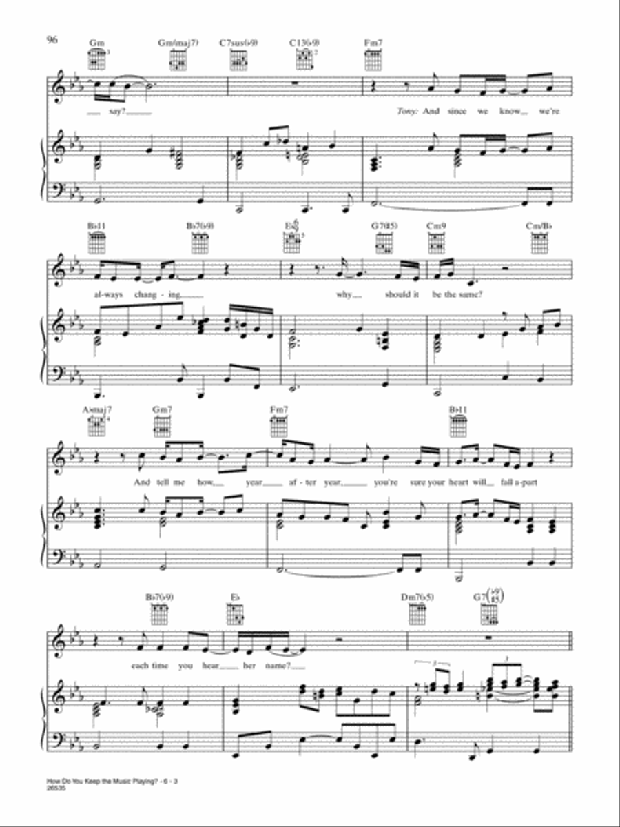 How Do You Keep The Music Playing? (from 