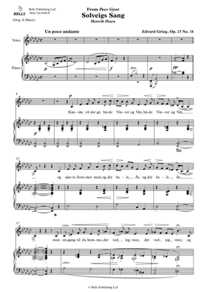 Solveigs Sang, Op. 23 No. 18 (E-flat minor)