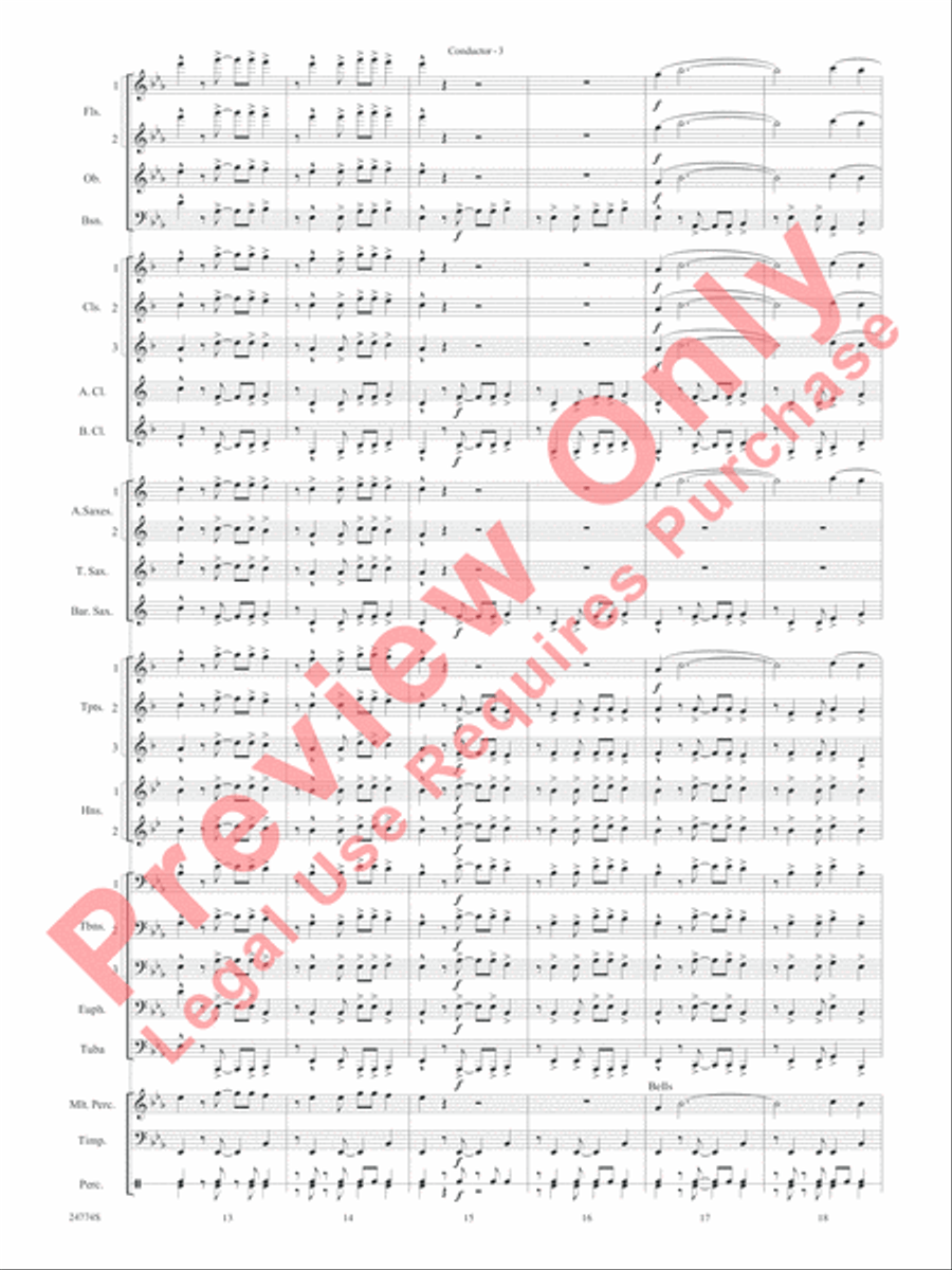 The Magnificent Seven Concert Band scores gallery preview page 6