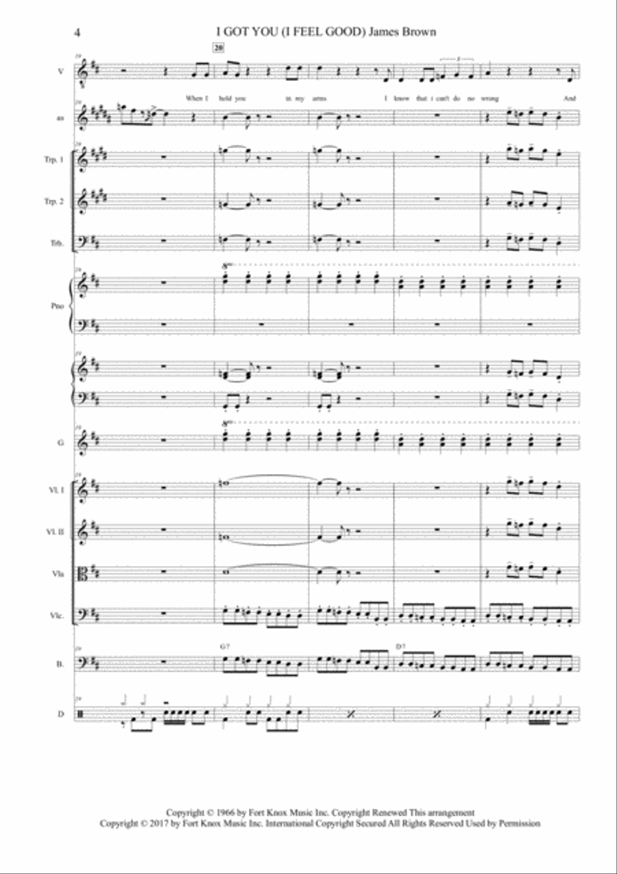 I Got You (i Feel Good) Jazz Ensemble scores gallery preview page 4