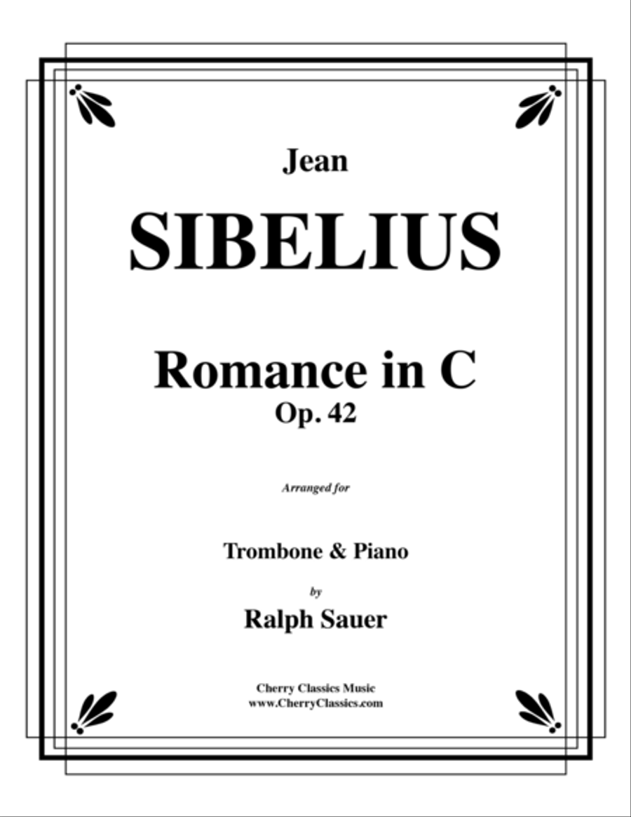 Romance in C, Op. 42 for Trombone & Piano Piano Accompaniment scores gallery preview page 1