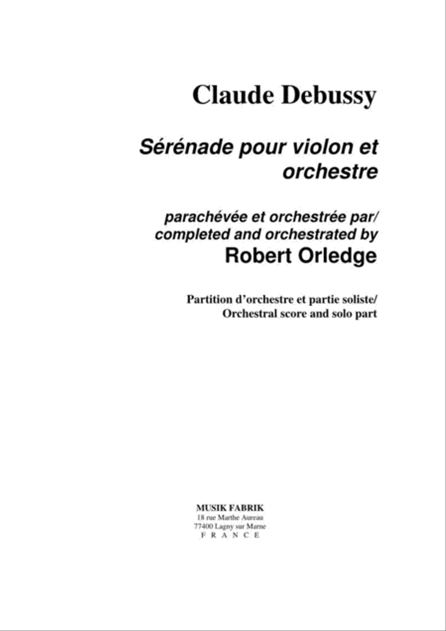 Serenade Orchestra scores gallery preview page 1