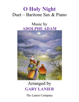 Book cover for O HOLY NIGHT (Duet – Baritone Sax & Piano with Parts)