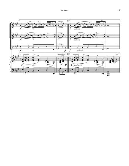 Arioso (Largo) from Cantata 156 for piano trio image number null