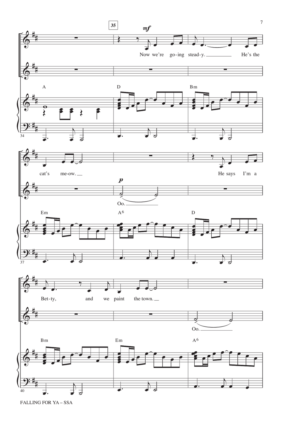 Falling For Ya (from Teen Beach Movie) SSA scores gallery preview page 5
