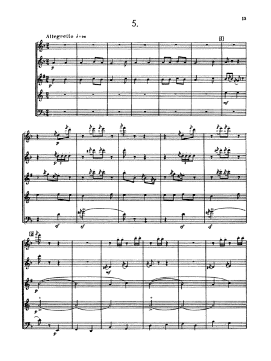 Liadov: Eight Russian Folk Dances, Op. 58 Part scores gallery preview page 1
