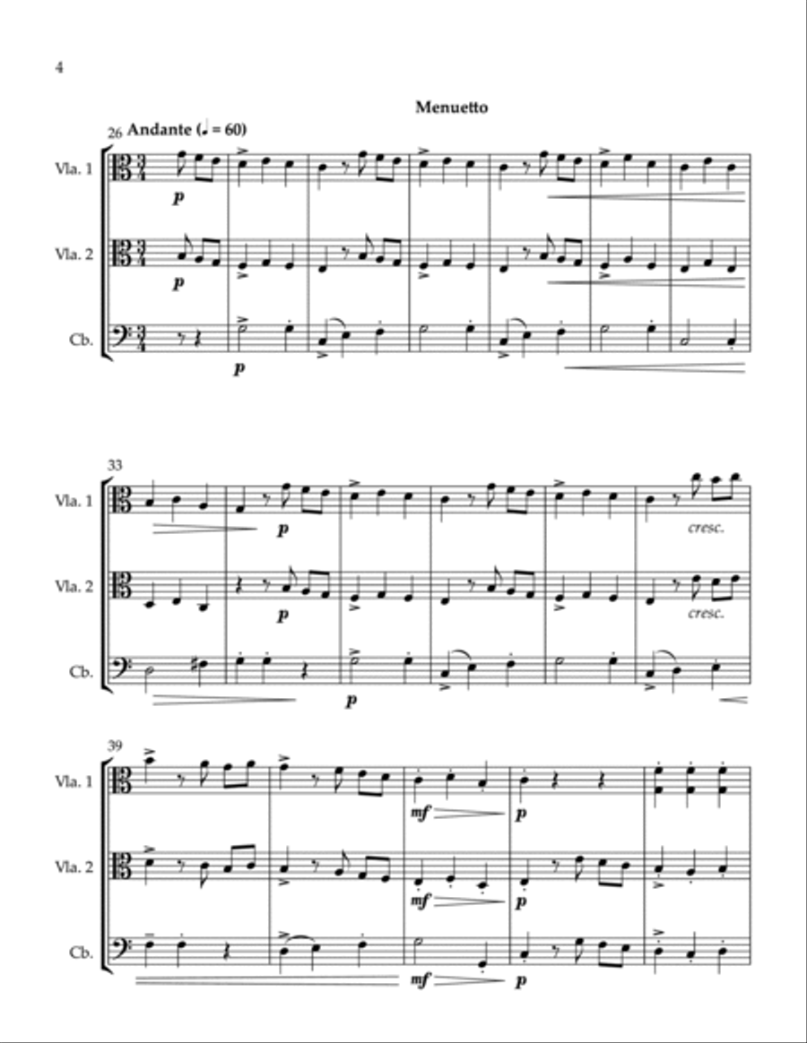 2 Trios Bedtime Menuetto 2 Trios Bedtime Menuetto String Trio scores gallery preview page 4