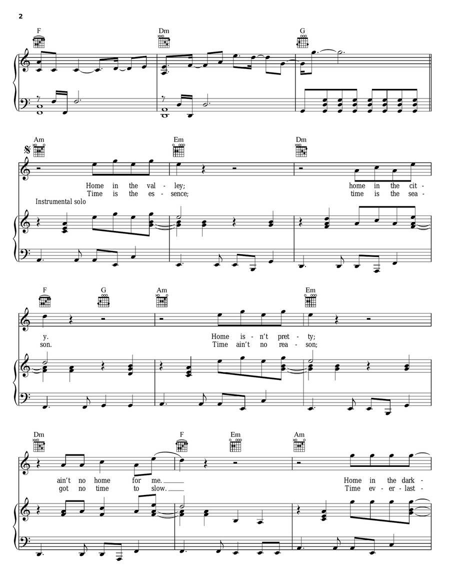 Burning For You Burning For You Piano, Vocal, Guitar scores gallery preview page 2