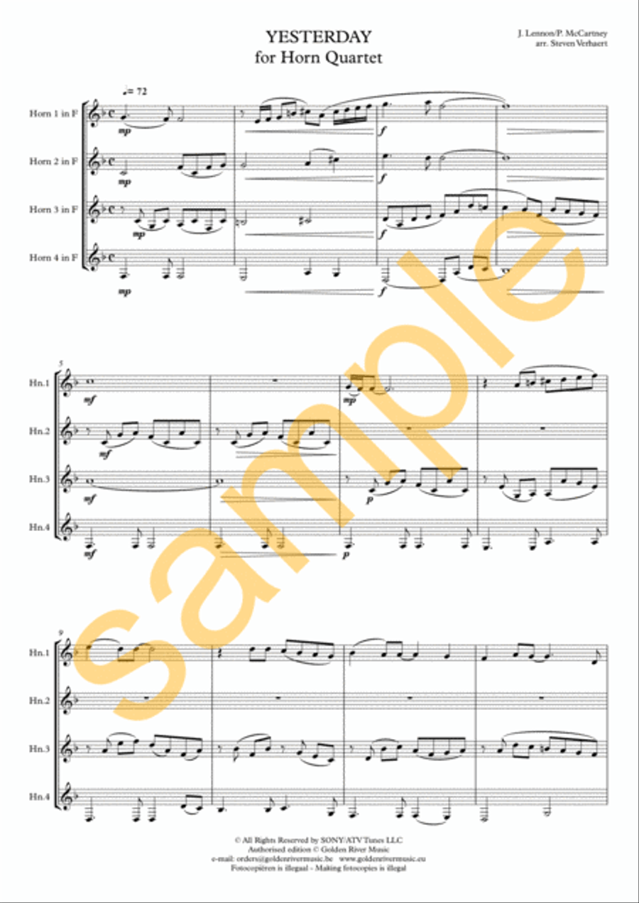 The Beatles Songbook Vol. 1 Horn scores gallery preview page 2