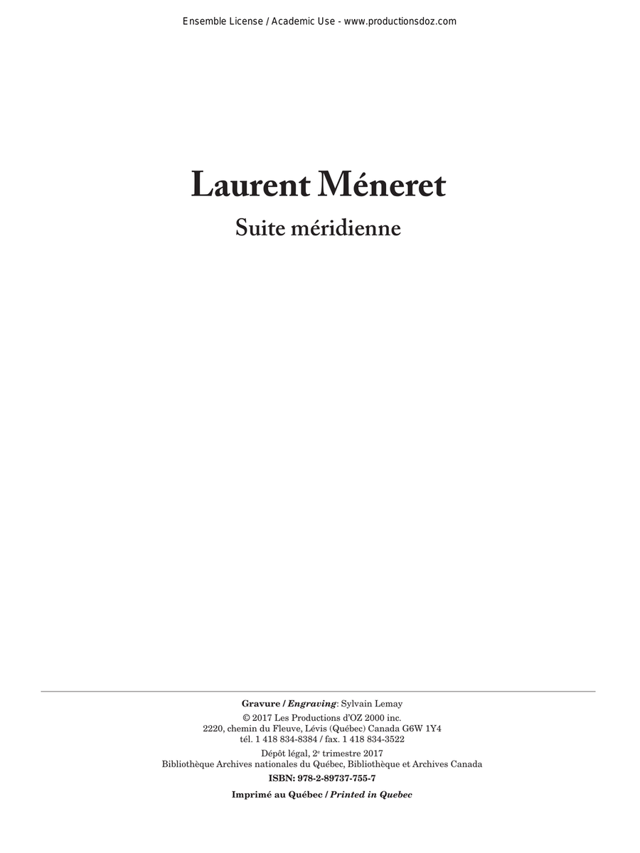 Suite méridienne Suite méridienne Classical Guitar scores gallery preview page 1