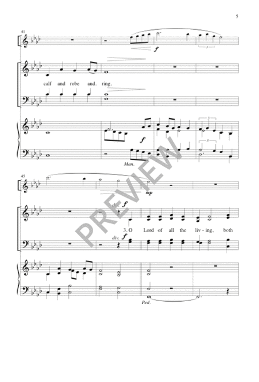 Our Father, We Have Wandered 4-Part scores gallery preview page 5