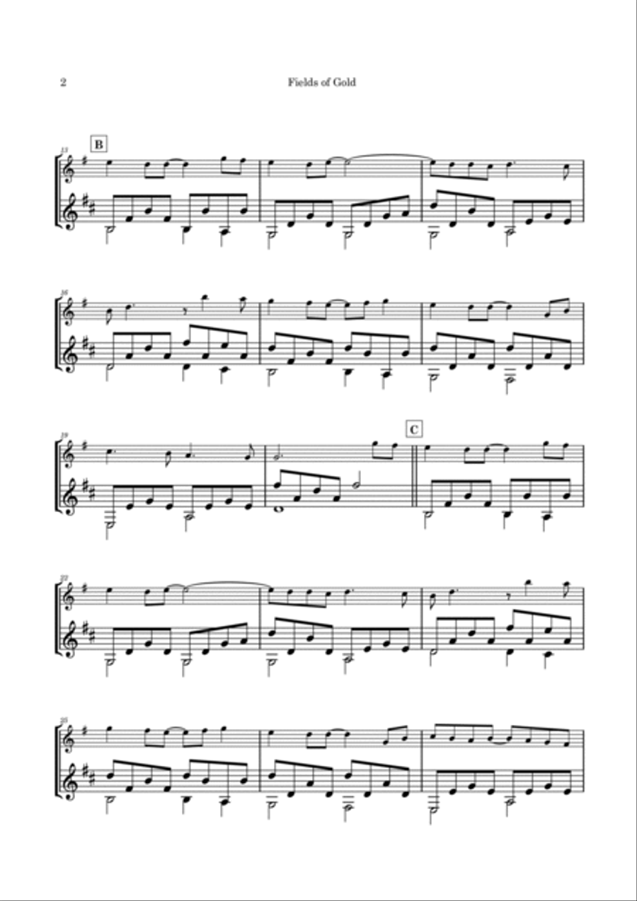 Fields Of Gold Oboe scores gallery preview page 5