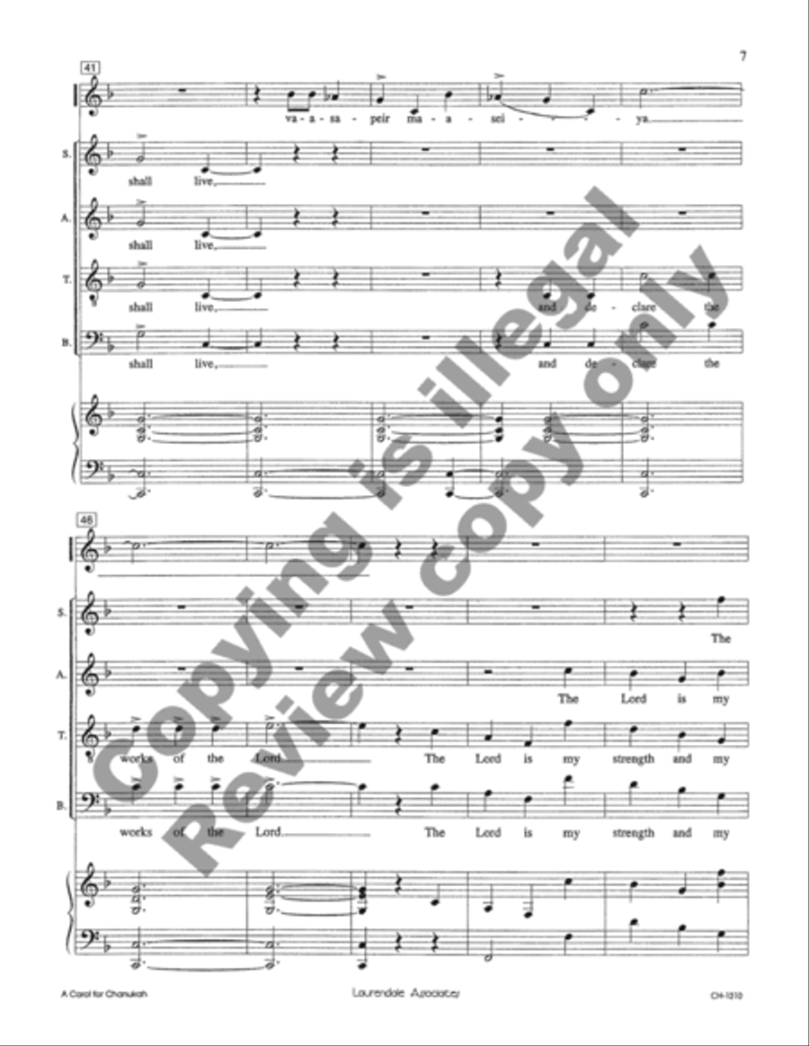 A Carol for Chanukah 4-Part scores gallery preview page 14