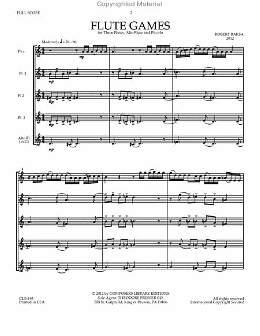 Flute Games Flute scores gallery preview page 2