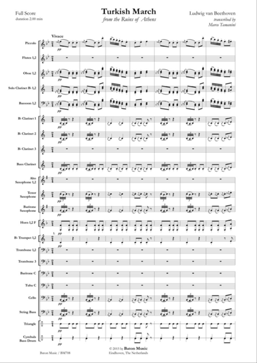 Turkish March Turkish March Concert Band scores gallery preview page 2
