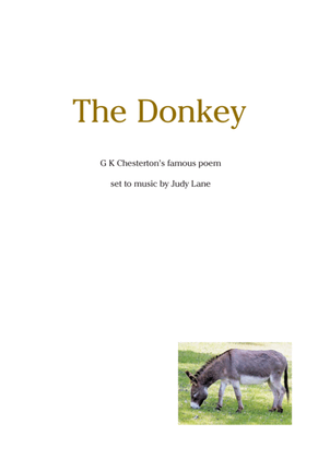 The Donkey - famous poem set to music for children - appropriate for Easter