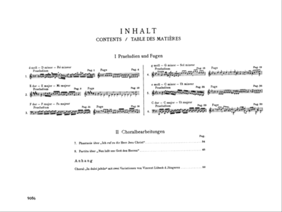 Preludes and Fugues and Chorale Prelude