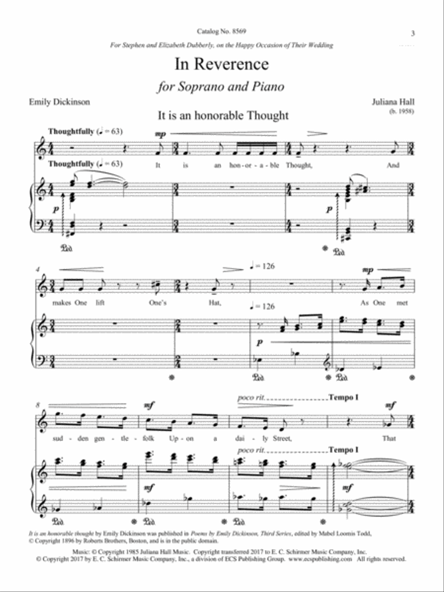 In Reverence: It is an honorable Thought Soprano Voice scores gallery preview page 2
