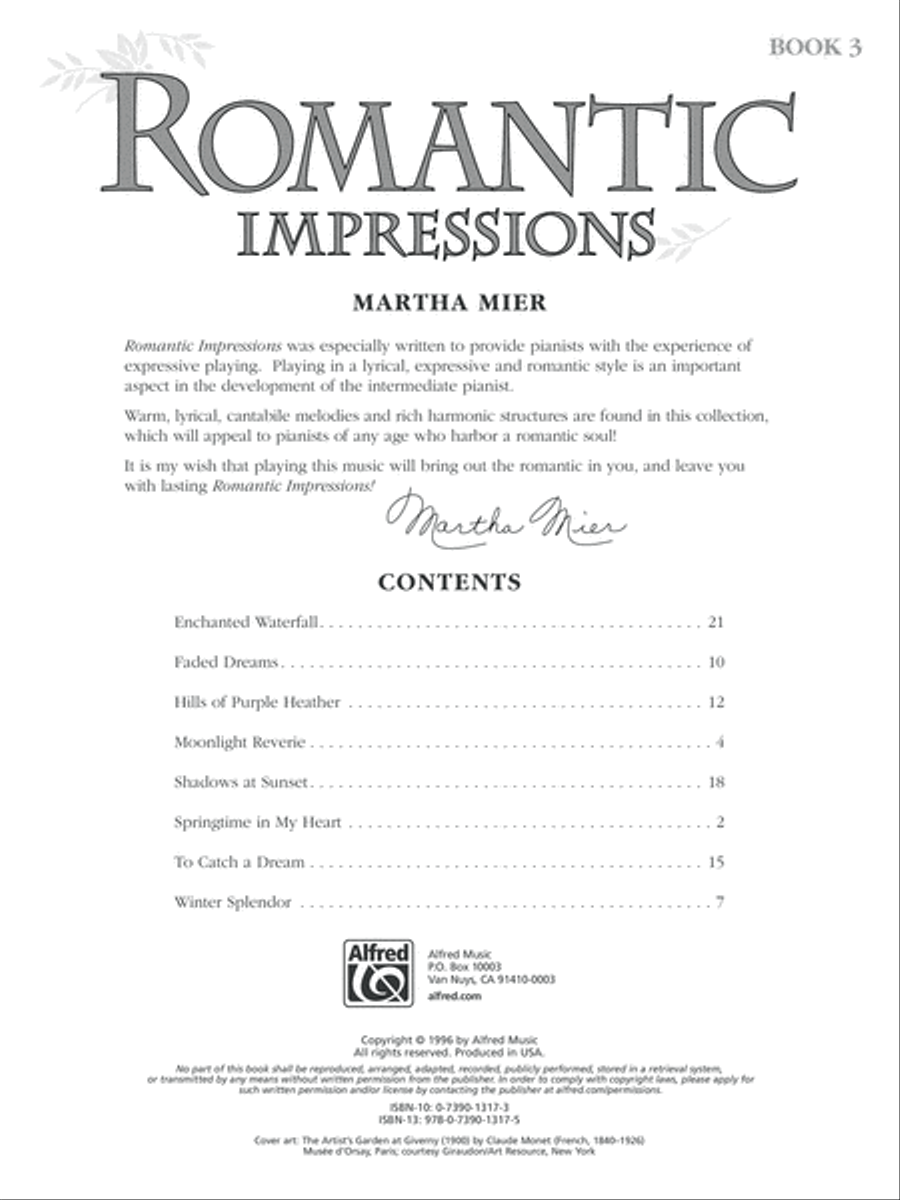 Romantic Impressions, Book 3 Piano Solo scores gallery preview page 2