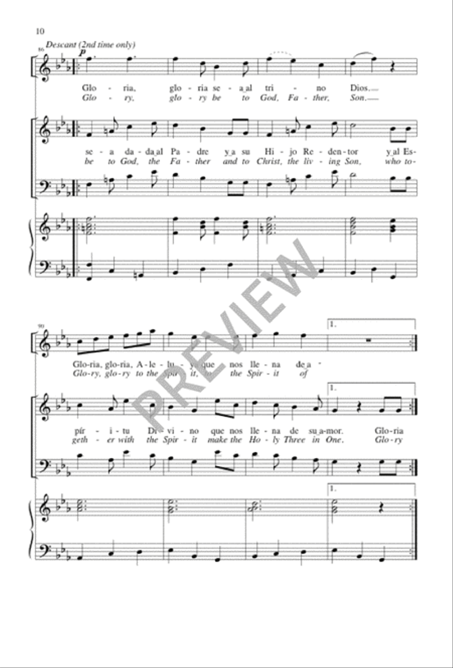 Te Ofrecemos Padre Nuestro / Let Us Offer to the Father 4-Part scores gallery preview page 11