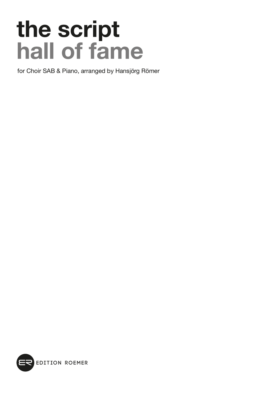 Hall Of Fame 3-Part scores gallery preview page 1