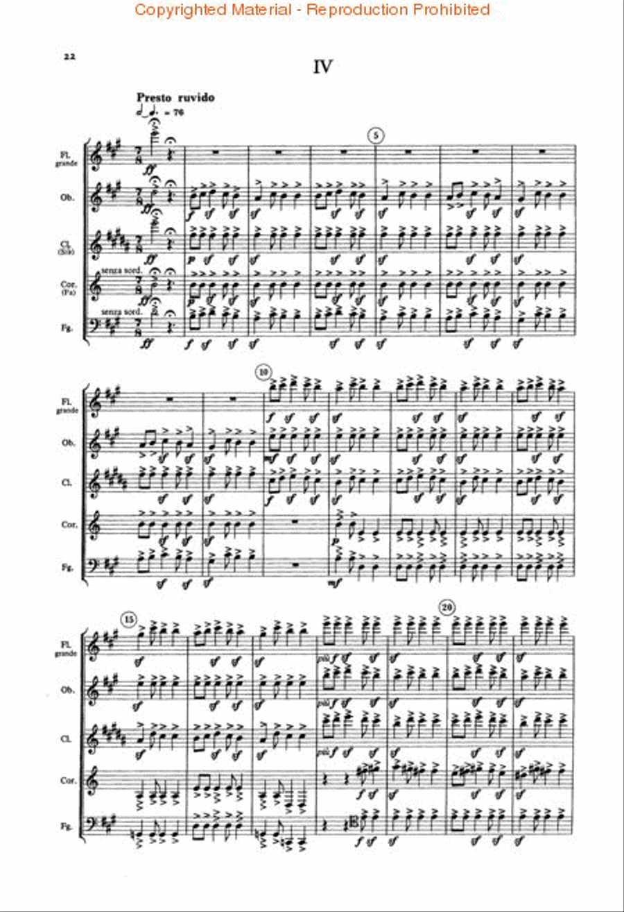 6 Bagatelles Woodwind Quintet scores gallery preview page 3