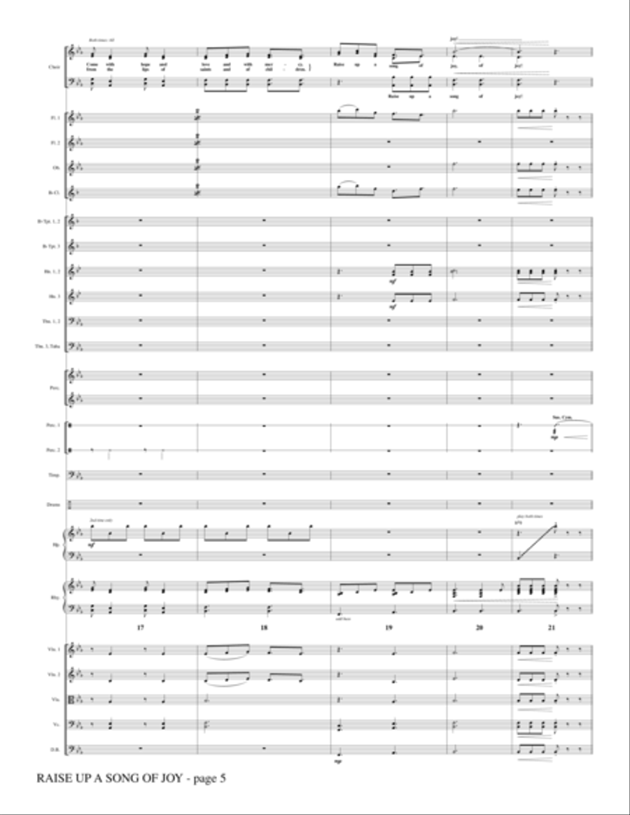 Raise Up A Song Of Joy - Full Score Choir scores gallery preview page 5