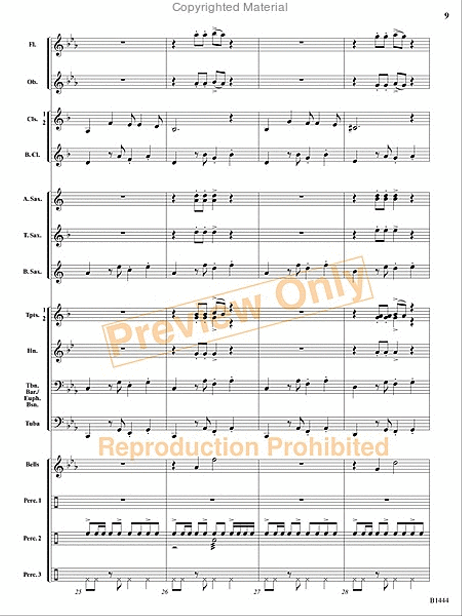 Tango Bells Concert Band scores gallery preview page 21