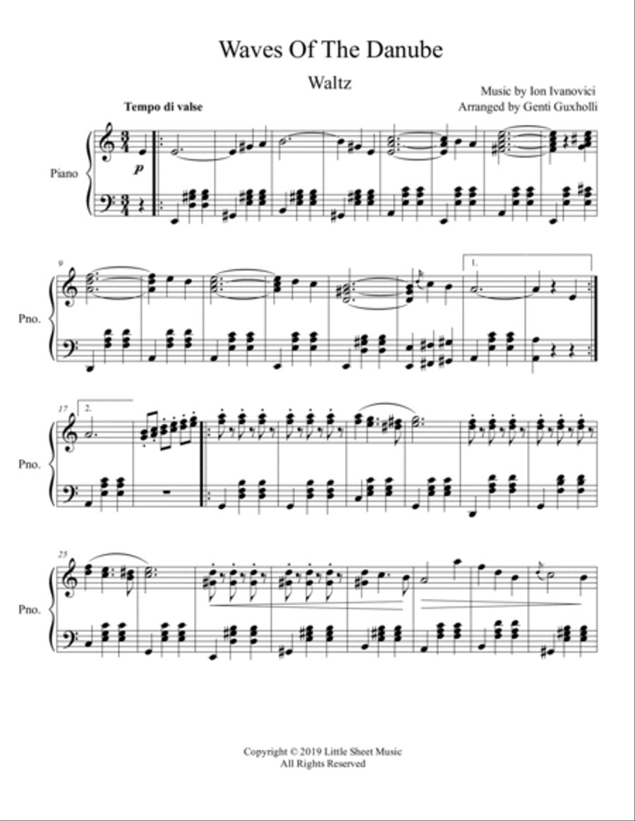 Waves Of The Danube Piano Solo scores gallery preview page 2