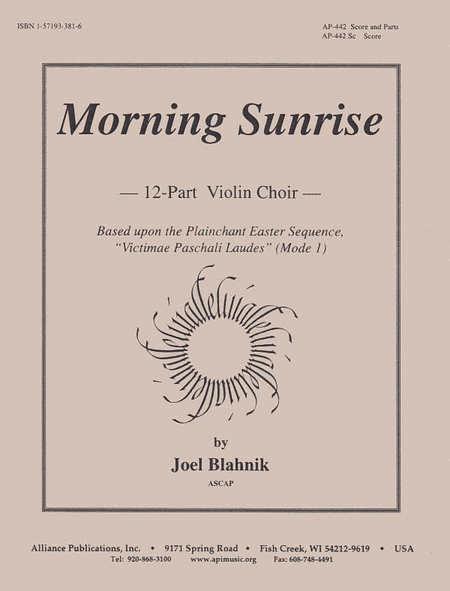 Morning Sunrise - Vln Ens Of 12