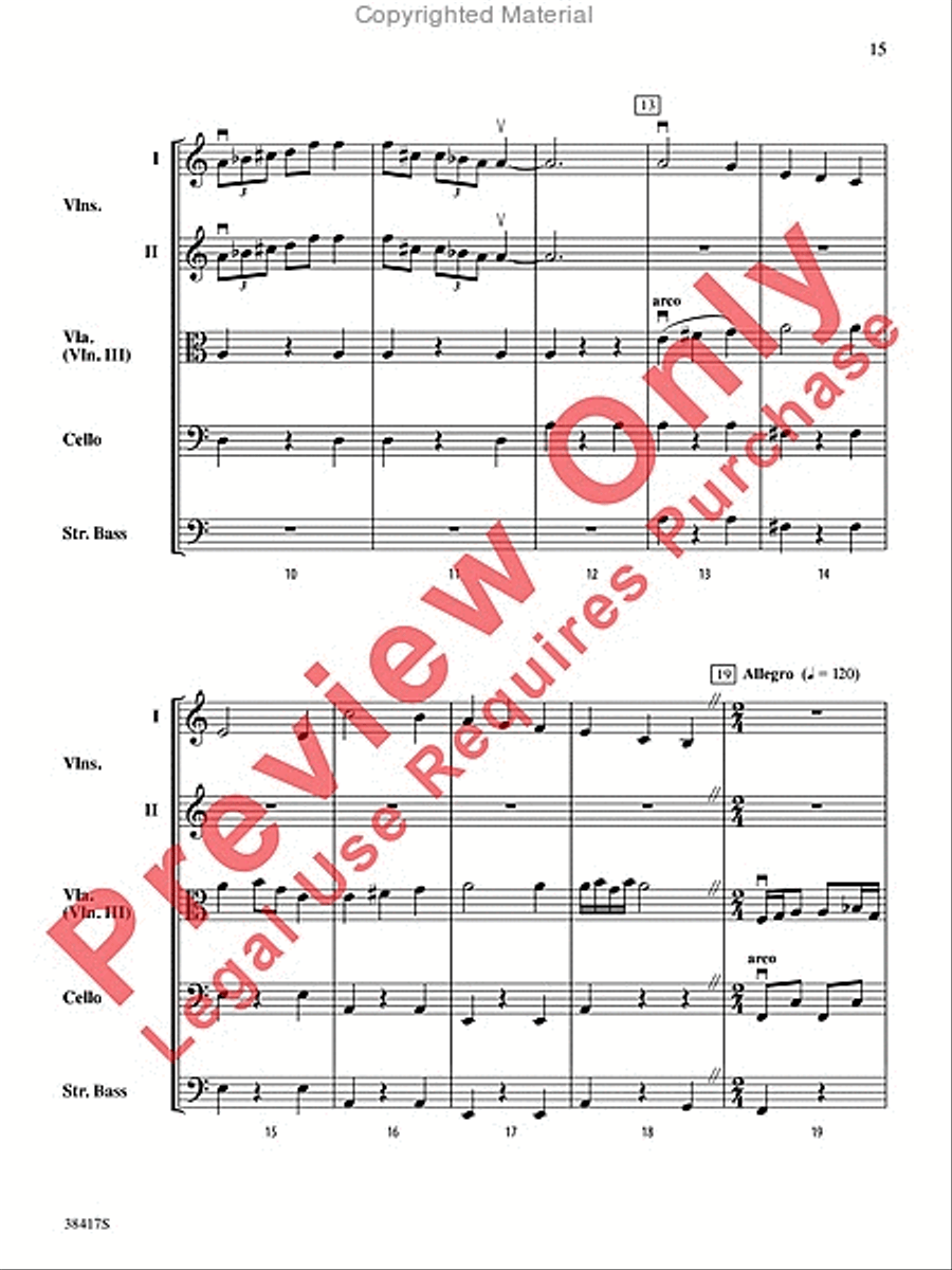 Themes from St. Paul's Suite String Orchestra scores gallery preview page 16