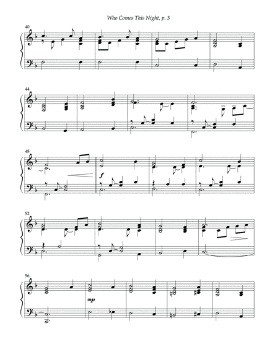 Who Comes This Night Piano Solo scores gallery preview page 4