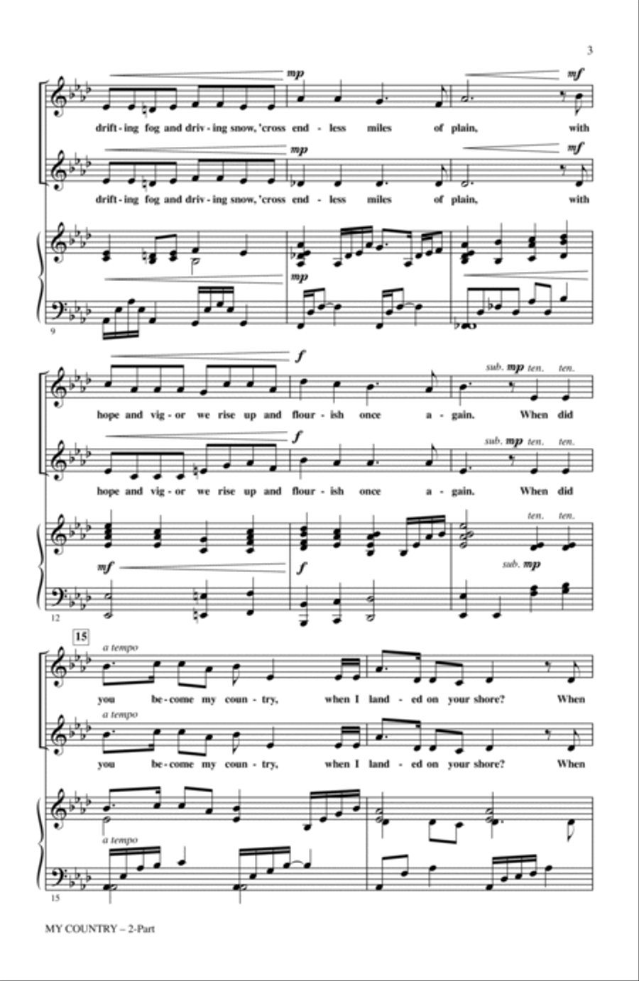 My Country 2-Part scores gallery preview page 2