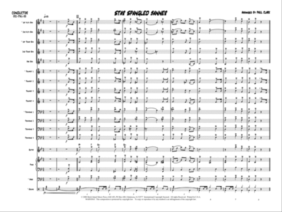 The Star Spangled Banner Jazz Ensemble scores gallery preview page 2