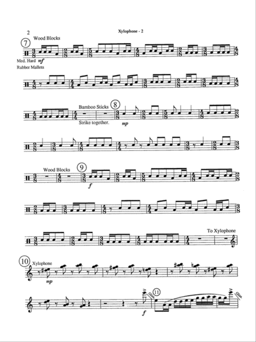 Japanese Impressions: Xylophone Percussion Ensemble scores gallery preview page 2